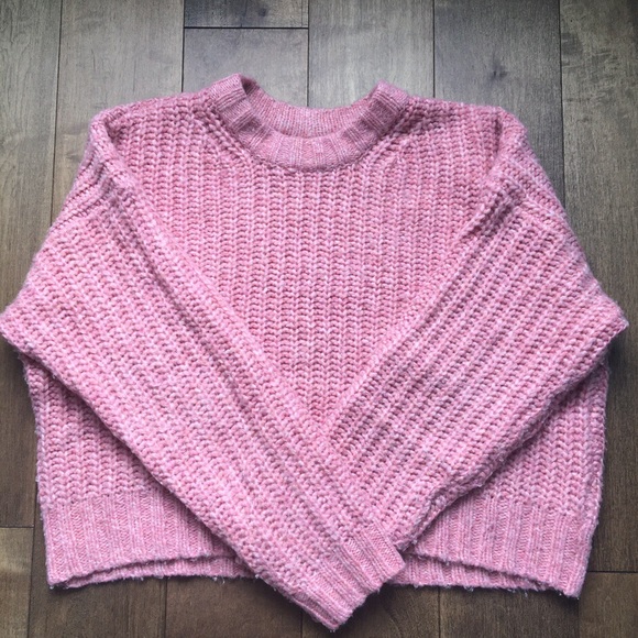 American Eagle pink knitted crew neck - Picture 1 of 2